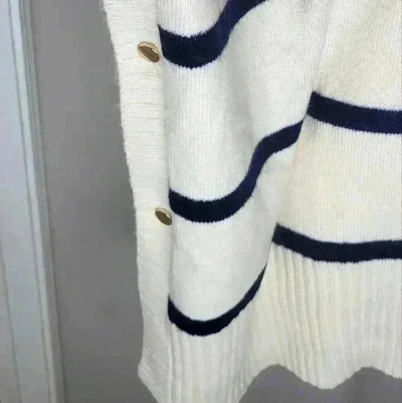 Loft Striped Modern Poncho NWT New Womens Size M L - Picture 9 of 15